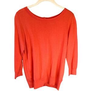 Boden Coral Button Back Blouse 6 Wool Cotton Cottage Whimsy Twee New Girl Quirky